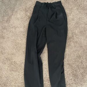 High-Waisted Black UO Trousers